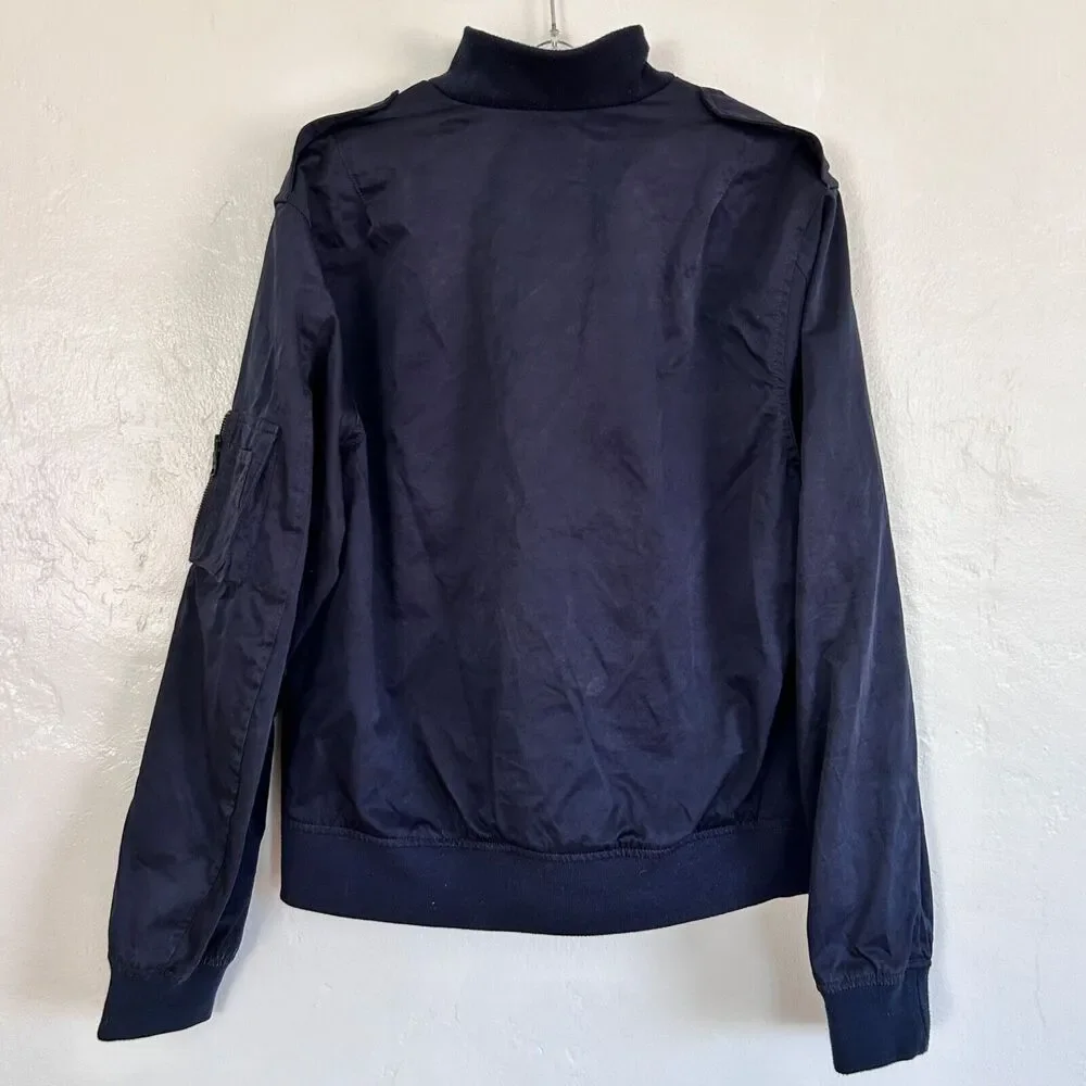 Banana Republic Blue Heritage Jacket Water-Resistant Blue Zip Up Men M